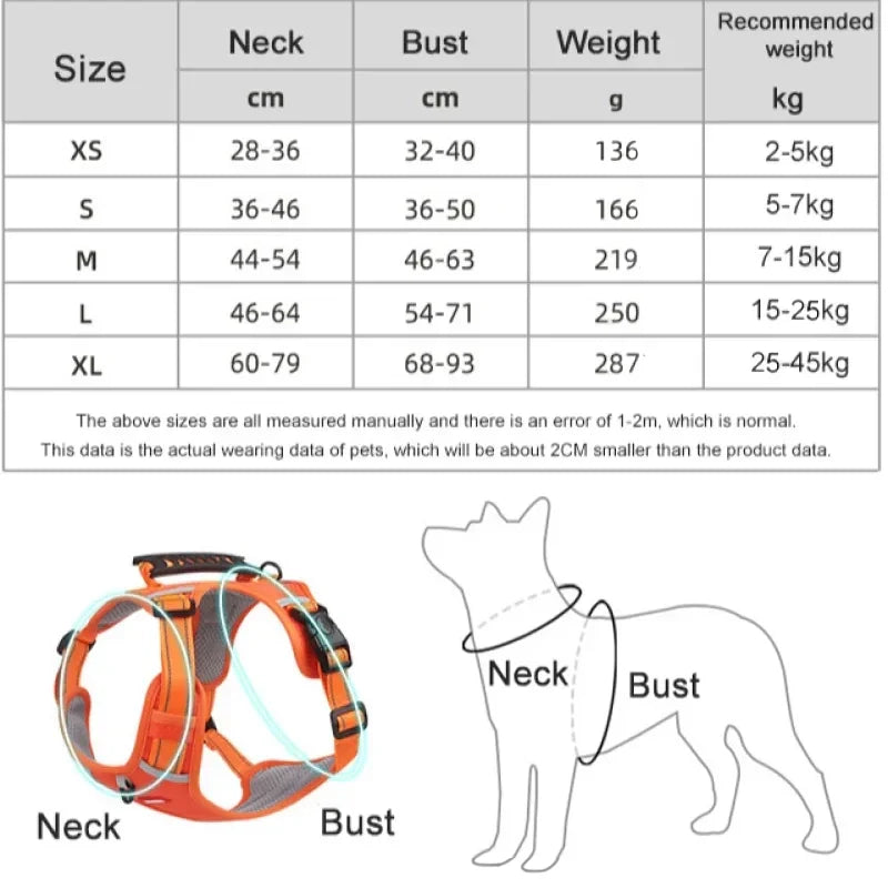 Hundeharness Reflektiv Verstellbar Atmungsaktiv